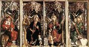 PACHER, Michael Altarpiece of the Church Fathers oil on canvas